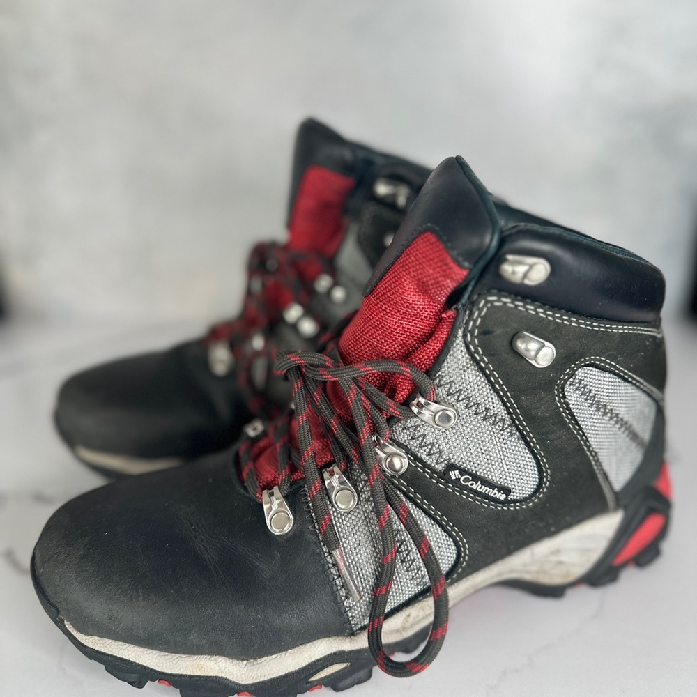 Columbia Women’s Black and Red Hiking Boots